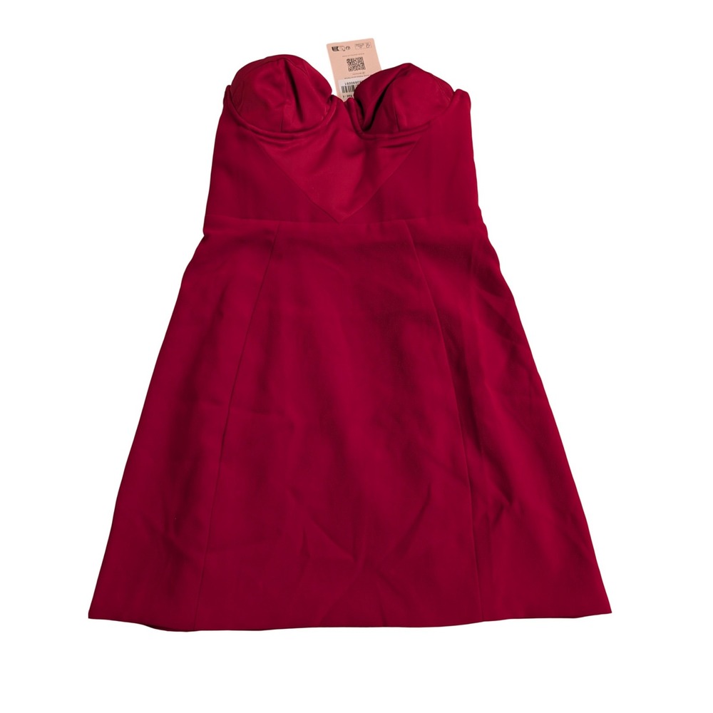 Oh Polly Eliska Strapless A-Line Mini Dress Fiery Red Corset NEW Size 0 feminine - Picture 5 of 13